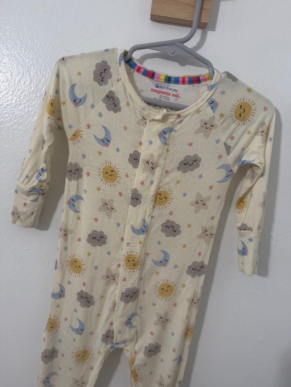 Magnetic Me Footie Pajamas Stars And Moon Viscose 9-12 Months Sun